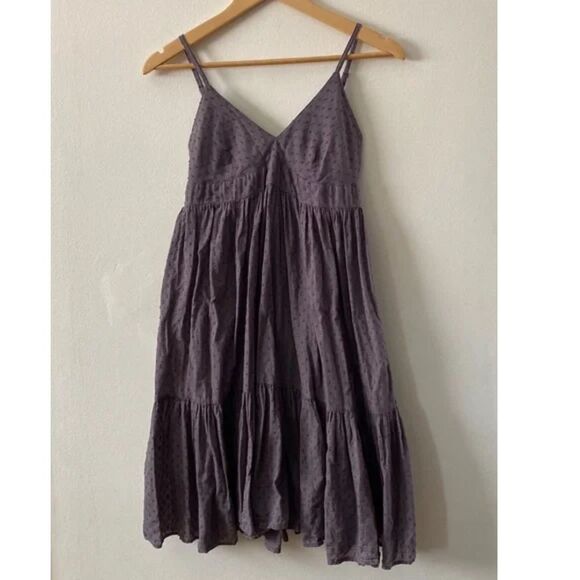 Zara Sleeveless Gray Swiss Dot Dress X-Small - Picture 1 of 6